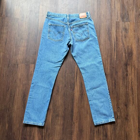 Levi’s 501 Original Fit Blue Jeans Button Fly Unisex 30x32 - Picture 3 of 10